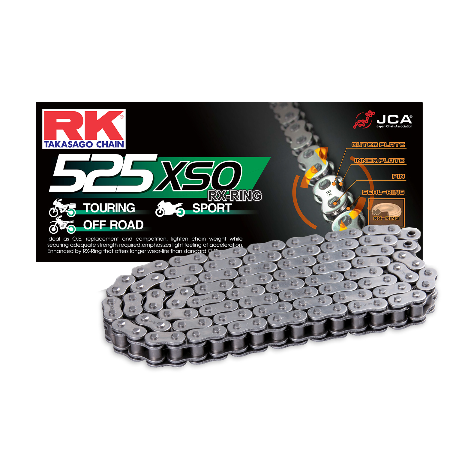 Rk X-Ring Zincir 525 Xso 124L